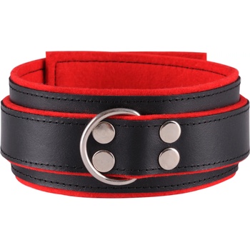 Image 1 of Dominate Me Leather Collar D31 Black-Red