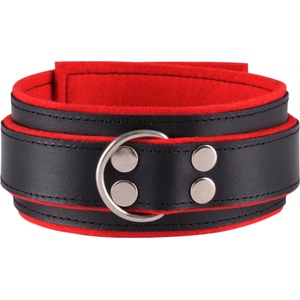 Dominate Me Leather Collar D31 Black-Red