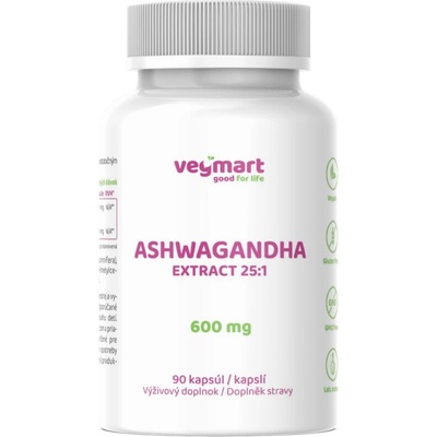 Vegmart Ashwagandha 600 mg 90 kapslí
