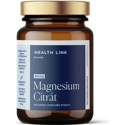 Health Link Magnesium citrát 600 mg 120 kapslí