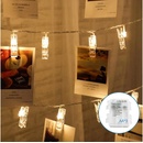 Aigostar B.V. Aigostar LED Dekoračná reťaz so štipcami 20xLED/3xAA 3,3m teplá biela AI1282