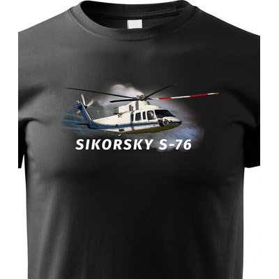 Dětské tričko Sikorsky S-76 ČernáCanvas Dětské tričko Bezvatriko.cz 3241