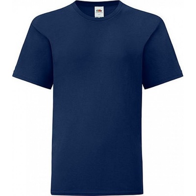 Fruit of the Loom dětské slim fit tričko Iconic 150 g m modrá námořní