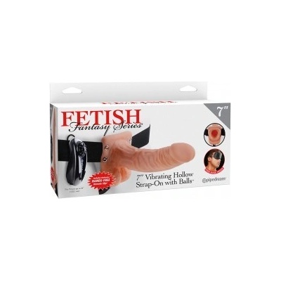 King Cock Vibrační připínací penis s postrojkem Strap On Harness 18,9 cm
