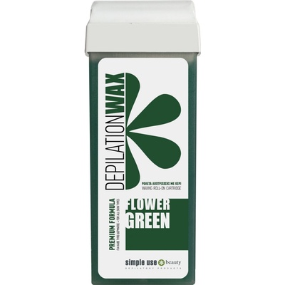 simple use Depilační vosk roll on Flower Green 100 ml