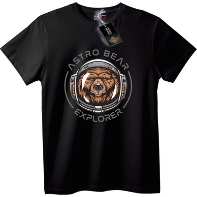 NOONEBRAND Тениска Космонавт Мечка Изследовател - 2XL, White