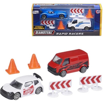 Teamsterz auto závodní set s dodávkou a doplňky Rapid Racers 2 druhy