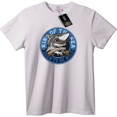 NOONEBRAND Тениска Крал на Морето Акула - XL, White