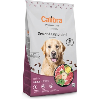 Calibra Dog Premium Line Senior & Light Beef 12+3 kg