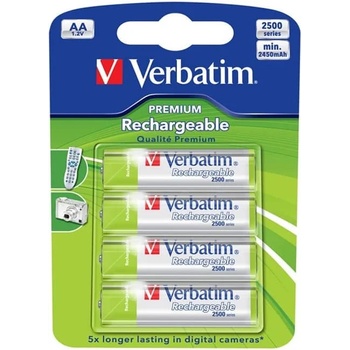Image 1 of Verbatim Акумулаторна батерия Verbatim, AA, HR6, 1.2V, 2500mAh, 4бр (2080140077)