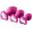 DreamToys Комплект 3 бр. анални разширители от силикон със сърце Flirts розови