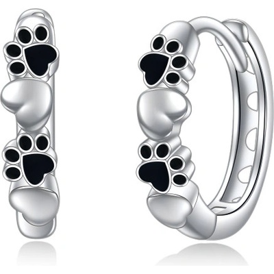 Lunica Stříbrné náušnice KOČIČÍ PACKA 0807