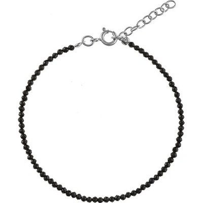 Again Jewelry korálkový náramek z černého spinelu AJKNR010