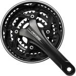 SHIMANO Shimano, , fc-t611-l, deore, 170mm 2-pcs fc, 44x32x24t w/cg, chain case compatible, w/bb, black (cr1065)
