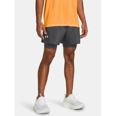 Under Armour UA LAUNCH 5'' 2-IN-1 SHORTS Šedá