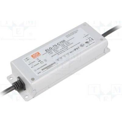MEAN WELL ELG-75-C700 Napájecí zdroj: spínaný; LED; 74,9W; 53÷107VDC; 700mA; 180÷295VAC
