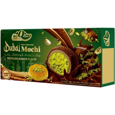 Японски бисквитки Дубай Шоколад и шамфъстък Kunafa Deluxe Mochi 45гр