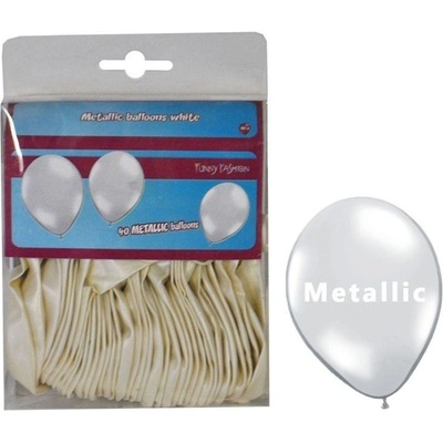 Balónky metalické bílé
