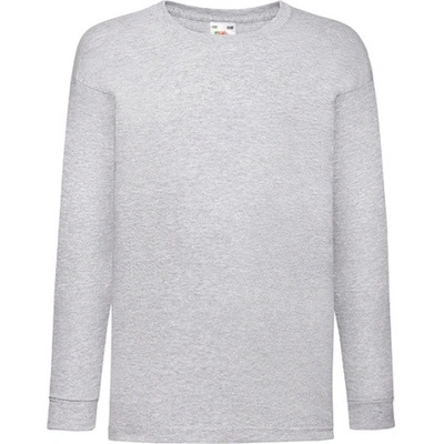 Fruit of the Loom Dětské triko s dlouhým rukávem 61-007-0 Heather Grey