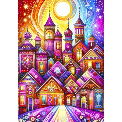 Enjoy - Puzzle Violet Town - 1 000 piese