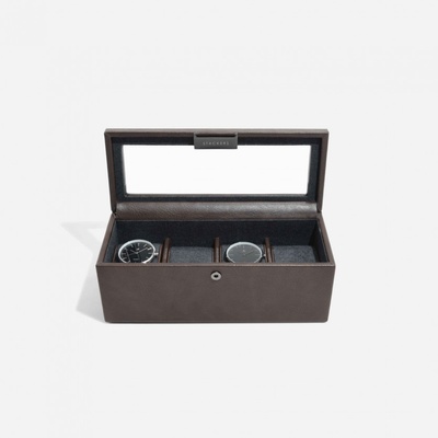 Stackers kazeta na hodinky brown 4 Piece Watch box hnědá 75398