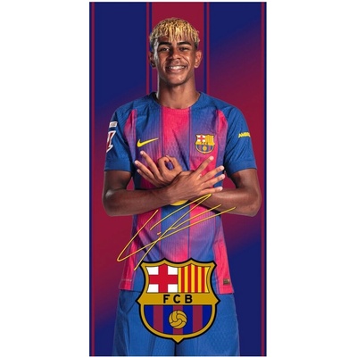 Phi International osuška z mikrovlákna FC Barcelona motiv Lamine Yamal 70 x 140 cm
