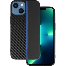 Tel Protect CARBON iPhone 13 mini černé s modrým pruhem