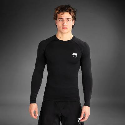 Venum | Официален Вносител за България Рашгард Venum Contender Men’s Long Sleeve Rashguard - Black/White - L