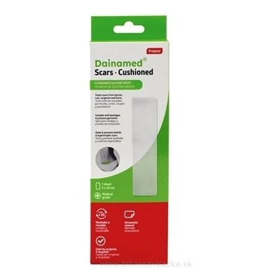 Dainamed Scars Cushioned polstrovaná silikónová náplasť na jazvy 5 × 20 cm, 1 ks