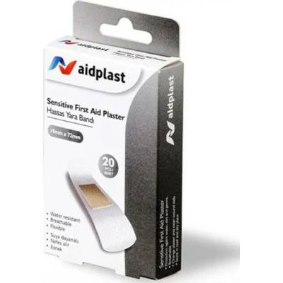Aidplast Sensitive náplast pro citlivou pokožku 1,9 × 7,2 cm 20 ks