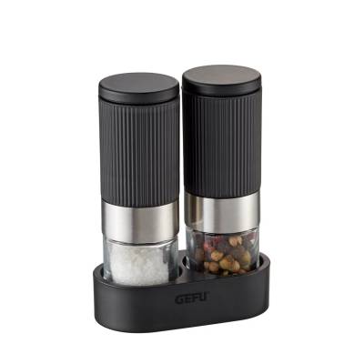 Gefu Комплект солница и пиперник Gefu, 2 части, пластмаса, черен, 7 см (G-34621)