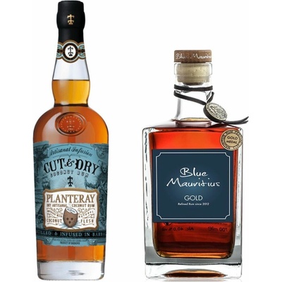 Planteray Cut & Dry 40% 0,7 l a Blue Mauritius Gold 40% 0,7 l (set)