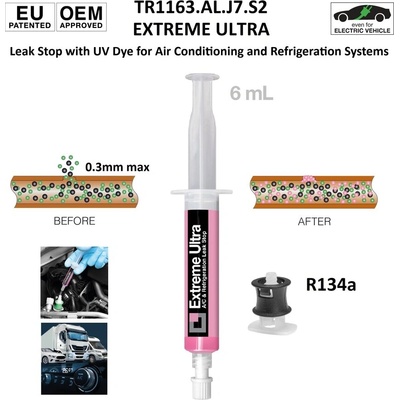 EXTREME ULTRA с адаптер за R134a - препарат за спиране на течове в A/C системи ; ERRECOM TR1163. AL. J7. S2