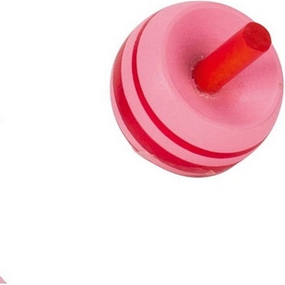 Goki Obracecí káča s proužky z bukového dřeva 3 cm Barva: červená