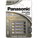 Panasonic everyday power батерия със супер дълъг живот aaa, алкална, 4 бр. /пакет lr03eps/4bp (lr03eps/4bp)