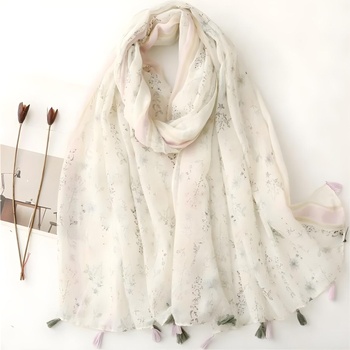 HARAHU Шал ma-38431 - Бяла / Многоцветна kp38431 (ma-38431)