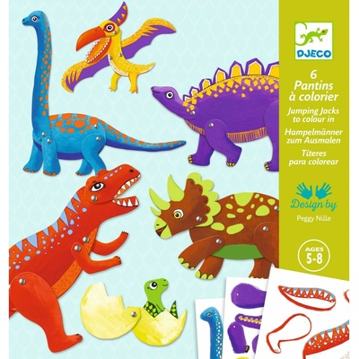 DJECO Papierové postavičky Dinosaury
