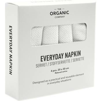 The Organic Company Салфетки Everyday 20 x 20 см бели 4 бр (1073-200)