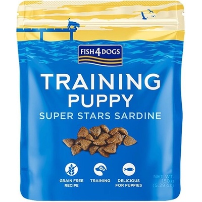 FISH4DOGS Maškrty pre šteniatka TRAINING sardinka 150 g