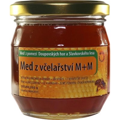 Včelařství M+M med tmavý 250 g