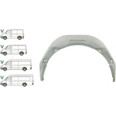 Lem zadního blatníku levý DODGE SPRINTER (906), 01.07-12.09,MERCEDES SPRINTER 209-524, 04.06-10.13,SPRINTER 210-519, 10.13-06.18,VOLKSWAGEN CRAFTER (2E), 12.05-04.17 OE A9066304940
