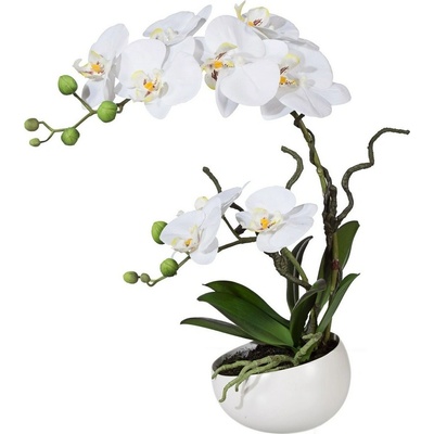 Umelá Orchidea v kvetináči biela, 42 cm 115812-40