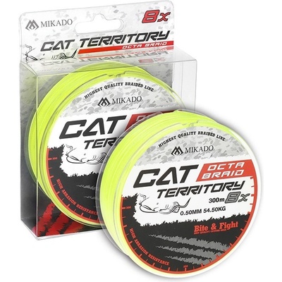 Mikado šnúra Cat Territory Octa Braid žltá 300m 0,60mm 51,8kg
