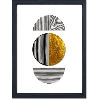 Vavien Artwork Картина върху стъкло в черна рамка Shapes II. , 32 x 42 cm - Vavien Artwork (CAM19460034252)