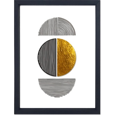 Vavien Artwork Картина върху стъкло в черна рамка Shapes II. , 32 x 42 cm - Vavien Artwork (CAM19460034252)