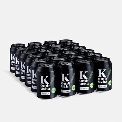 Živina Kombucha citronová tráva 24 x 330 ml