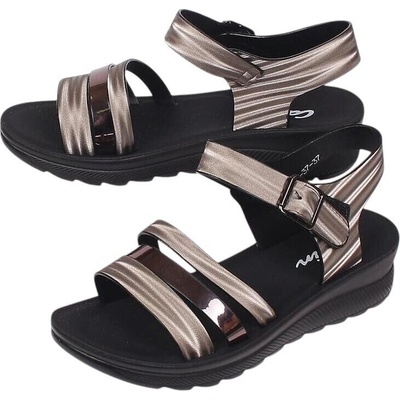 Сандали на платформа в цвят gun