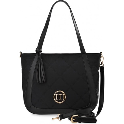 Monnari dámská shopper bag prošívaná taška přes rameno se střapcem černá