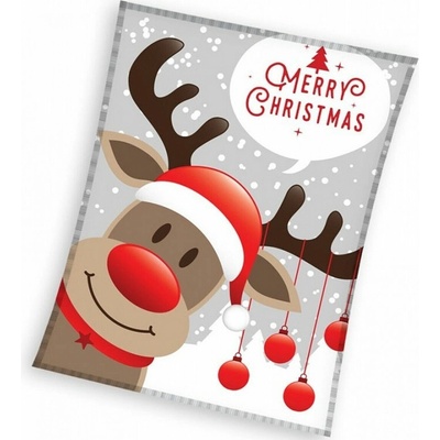 Carbotex Mikroflanelová vianočná deka Sob Rudolf
