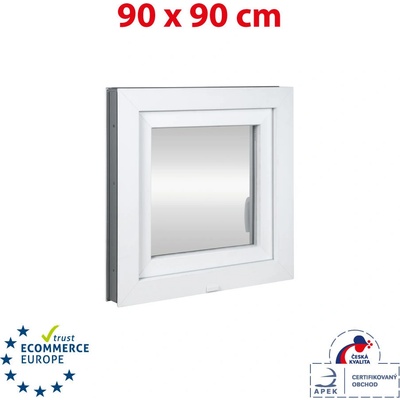 Okna Hned Plastové okno 900 x 900 mm bílé otevíravé i sklopné pravé